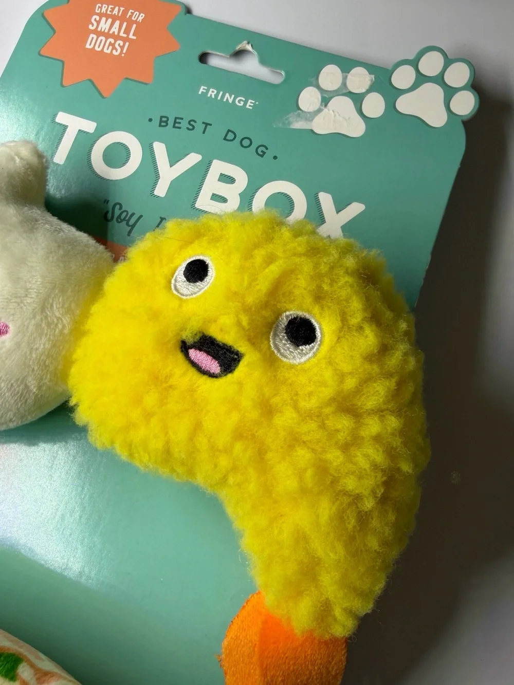 Fringe Asian Food Soy Into You Small Dog Squeaky Plush Dog Toys 3 pack - NWT